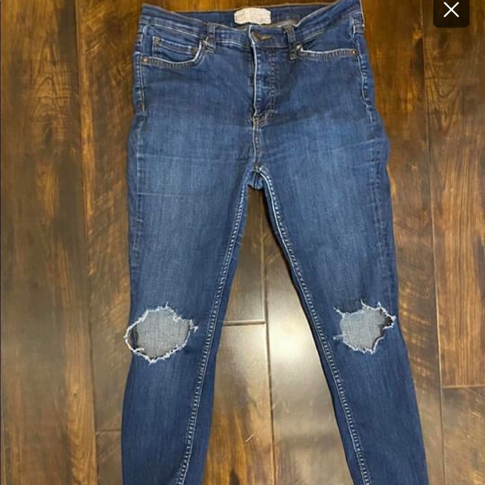 Free People Busted knee skinny jeans
